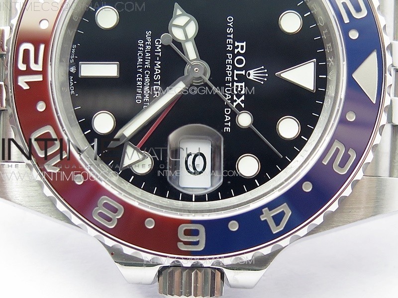 GMT-Master II 126710 RedBlue Ceramic Bezel 904L SS GMF 11 Best Edition Black Dial on 904L Jubilee Bracelet VR3285 V5