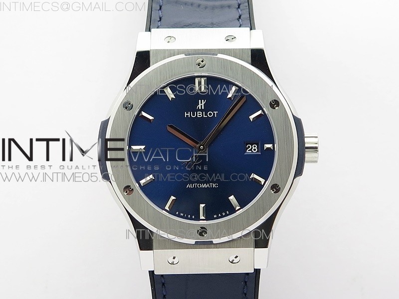 Classic Fusion 42mm SS WWF 11 Best Edition Blue Dial On Blue Gummy Strap Asian HB1112