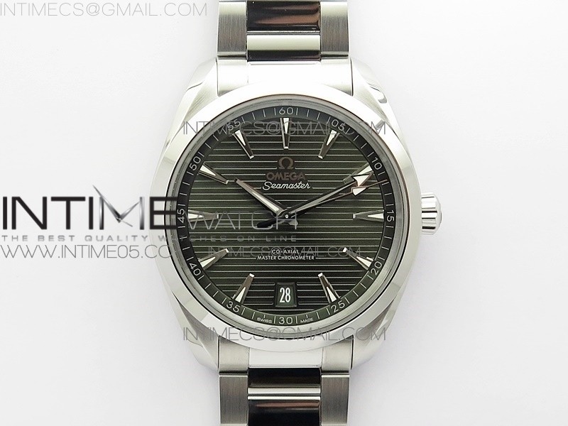 AQUA TERRA 150M MASTER CHRONOMETERS VSF 11 BEST EDITION GREEN DIAL ON SS BRACELET A8900 SUPER CLONE