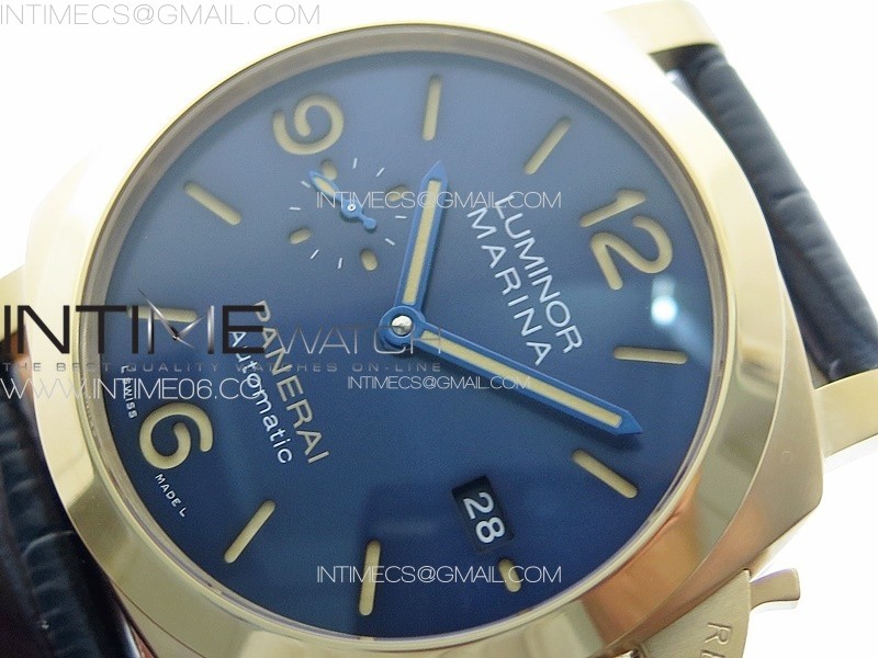 MARINA10 PAM1112 RG TTF 11 BEST EDITION ON BLUE LEATHER STRAP P9010