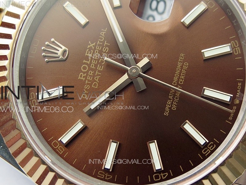 DateJust 41 126331 904L SSRG GMF 11 Best Edition Rrown Dial Sticks Markers On Jubilee Bracelet VR3235