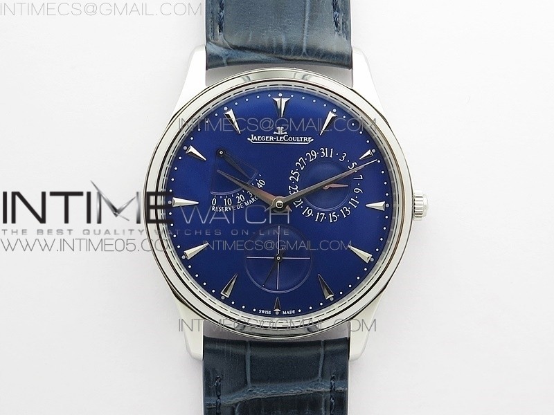 MASTER ULTRA THIN RESERVE DE MARCHE SS ZF 11 BEST EDITION BLUE DIAL ON BLUE LEATHER STRAP A938 V3 (FREE GUMMY STRAP AND TOOL)