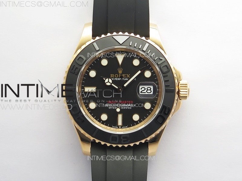 Yacht-Master 126655 RG VSF 11 Best Edition Black Ceramic Bezel on Oysterflex Rubber Strap VS3235