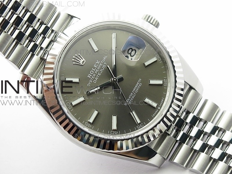 DateJust 41 126334 V3 ARF 11 Best Edition 904L Steel Gray Dial on Jubilee Bracelet A2824