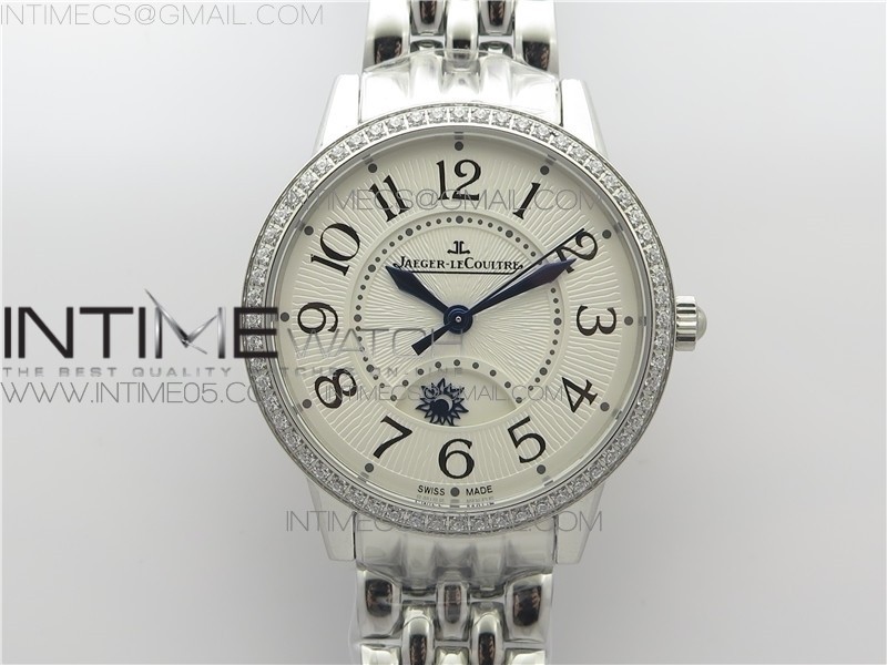 RENDEZ-VOUS NIGHT & DAY SS ZF 11 BEST EDITION WHITETEXTURED DIAL DIAMONDS BEZEL ON SS BRACELET A898