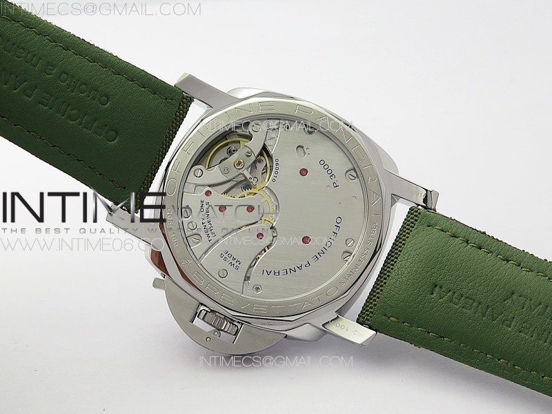 PANERAI BASE9 PAM 606 Q HONG KONG HWF BLACK DIAL ON GREEN NYLON STRAP P.3000 SUPER CLONE