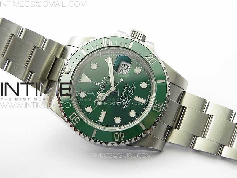 Submariner 116610 LV Green Ceramic 904L Steel VSF 11 Best Edition VS3135