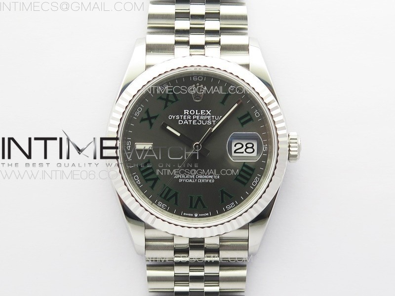 DateJust 36 SS 126234 VSF 11 Best Edition 904L Steel Gray Dial Roman Markers on Jubilee Bracelet VS3235