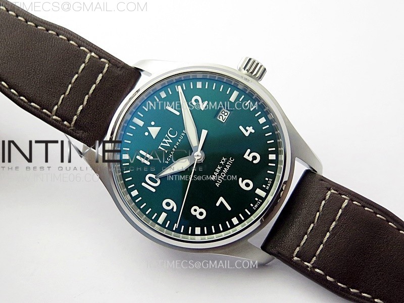 PILOT MARK XX IW328205 ZF 11 BEST EDITION GREEN DIAL ON BROWN LEATHER STRAP A32111