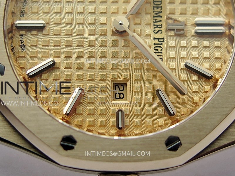 Lady Royal Oak 33mm 67651 RG ZF 11 Best Edition RG Textured Dial on RG Bracelet RONDA Quartz