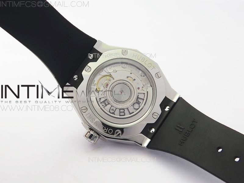 CLASSIC FUSION ORLINSKI SS FULL REAL DIAMONDS B50F 11 BEST EDITION WHITE FACETED DIAL ON BLACK RUBBER STRAP A2892