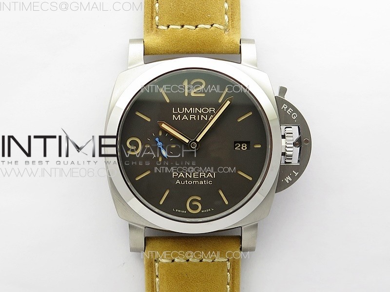 PAM 1351 Ti TTF 11 Best Edition on Brown Leather Strap P9010