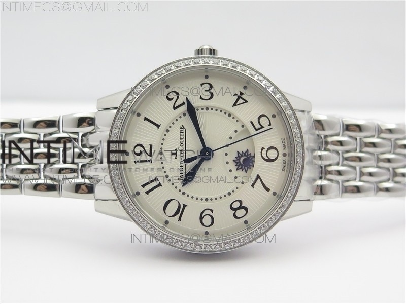 RENDEZ-VOUS NIGHT & DAY SS ZF 11 BEST EDITION WHITETEXTURED DIAL DIAMONDS BEZEL ON SS BRACELET A898