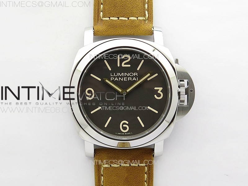 PANERAI BASE4 PAM 390 N HWF 11 BEST EDITION ON BROWN LEATHER STRAP A6497