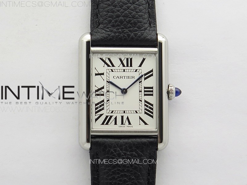 TANK MUST LADIES 25MM SS K11F 11 BEST EDITION WHITE DIAL ON BLACK LEATHER STRAP RONDA QUARTZ