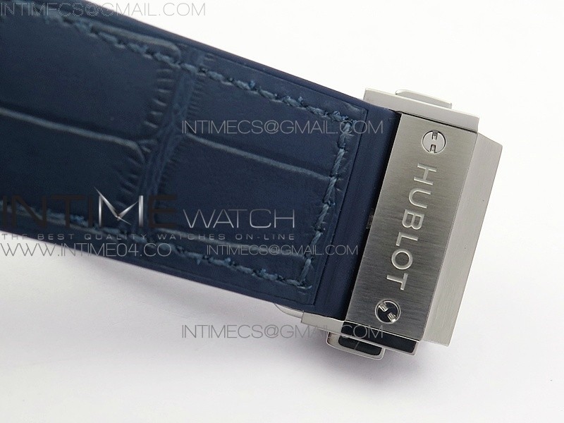 Classic Fusion 45mm Titanium WWF 11 Best Edition Blue Dial On Blue Gummy Strap Asian HB1112