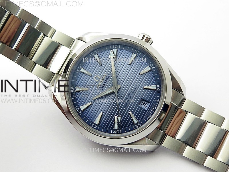 AQUA TERRA 150M MASTER VSF 11 BEST EDITION SUMMER BLUE DIAL ON SS BRACELET A8900 SUPER CLONE