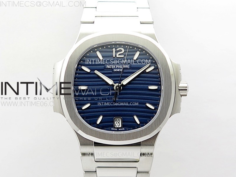 NAUTILUS 7118 NEW VERSION LADIES PPF 11 BEST EDITION BLUE DIAL ON SS BRACELET A324 SUPER CLONE