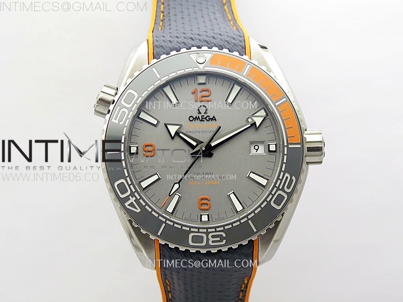 Planet Ocean 43.5mm Ti VSF 11 Best Edition BlackOrange Bezel Gray Dial on Gray Nylon Strap A8900