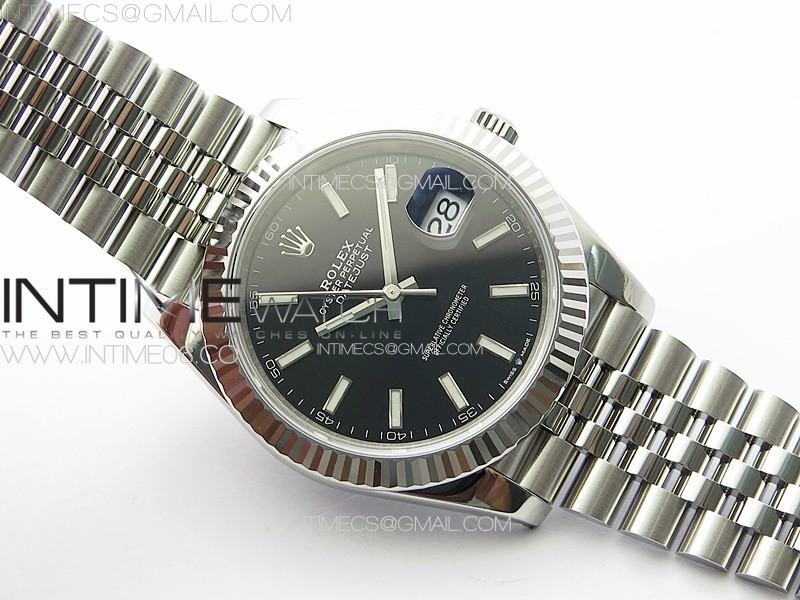 DateJust 41 126334 904L SS VSF 11 Best Edition Black Dial on Jubilee Bracelet VS3235