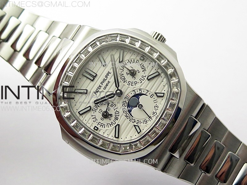 NAUTILUS 5740 T DIAMONDS BEZEL SS TWF BEST EDITION WHITE DIAL ON SS BRACELET A240