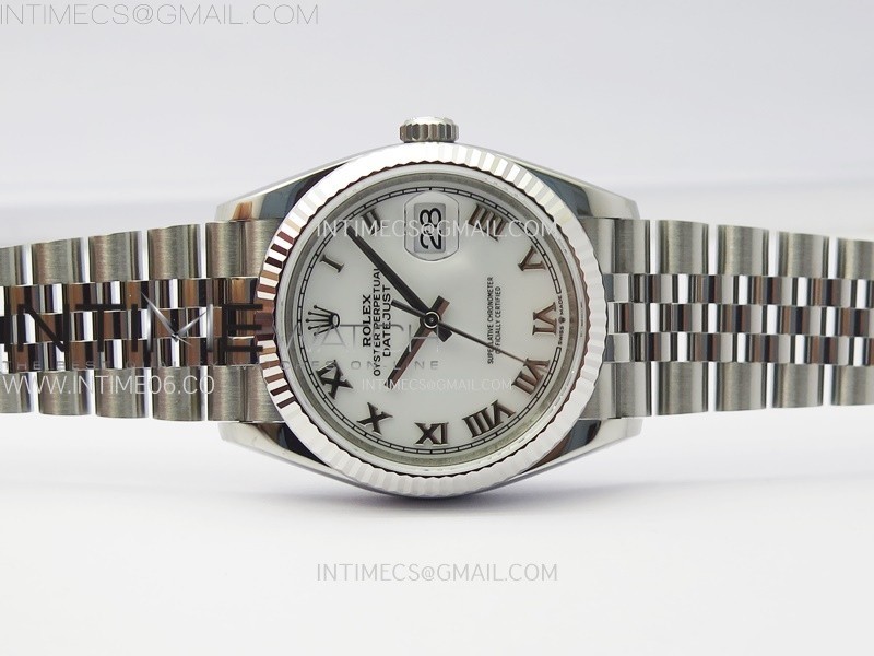 DateJust 36 SS 126234 VSF 11 Best Edition 904L Steel White Dial Roman Markers on Jubilee Bracelet VS3235