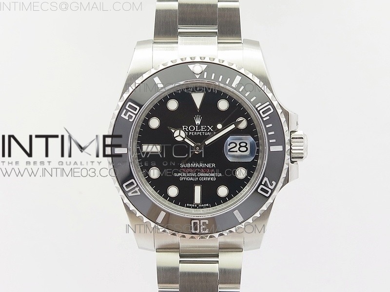 Submariner 116610 LN Black Ceramic 904L GMF 11 Best Edition Black Dial (Red words) On SA3135