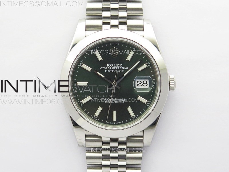 DateJust 41 126300 904L SS VSF 11 Best Edition Green Dial on Jubilee Bracelet VS3235