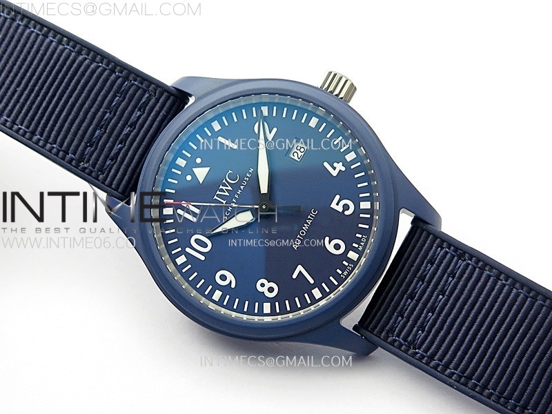 PILOT’S WATCH LAUREUS BLUE CERAMIC IW328101 ZF 11 BEST EDITION ON BLUE NYLON STRAP A32111