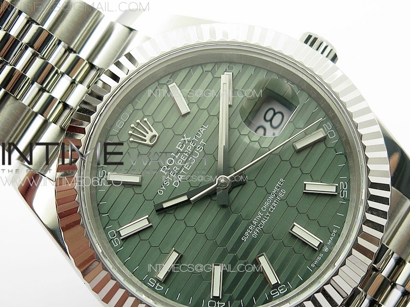 DateJust 41 126334 SS GMF 11 Best Edition Green Fluted Dial on Jubilee Bracelet