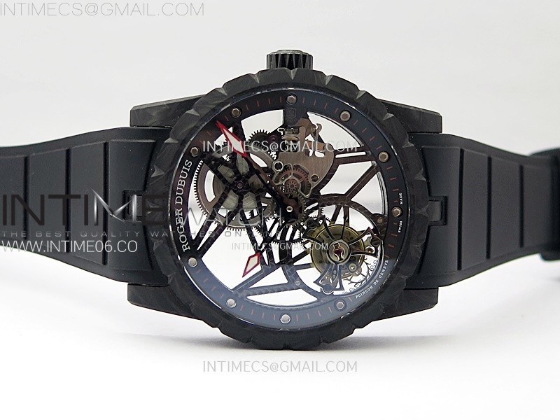 Excalibur Rddbex0393 FC BBR Best Edition Skeleton Dial on Black Rubber Strap A2136 Tourbillon V4