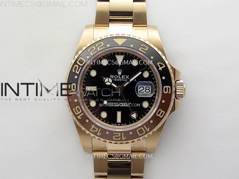 GMT-Master II 126715 CHNR NTF 11 Best Edition on Black Dial RG Bracelet VR3285 CHS