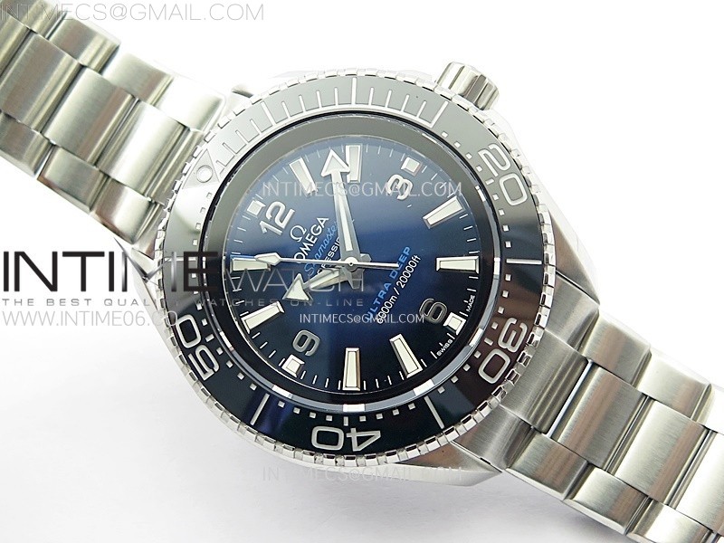 Seamaster 6000M Ultra Deep SS TF 11 Best Edition Blue Dial Blue Ceramic Bezel on SS Bracelet A2824