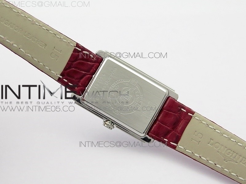 DOLCEVITA SS CRYSTAL BEZEL 8848F 11 BEST EDITION IVORY WHITETEXTURED DIAL ON PURPLE CROCO LEATHER STRAP CAL.L178.2