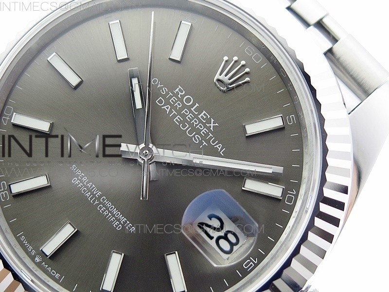 DateJust 41 126334 V3 ARF 11 Best Edition 904L Steel Gray Dial on Jubilee Bracelet A2824