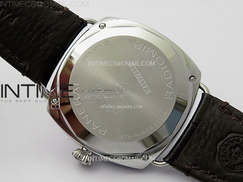 RADIOMIR PAM 1292 Z 40MM SS VSF 11 BEST EDITION WHITE DIAL ON BLACK LEATHER STRAP ASIAN P900