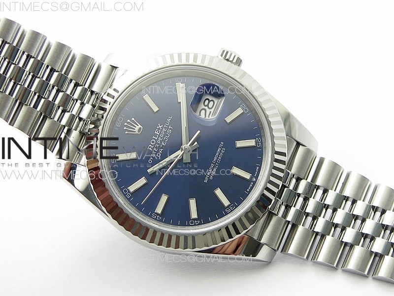 DateJust 41 126334 Clean 11 Best Edition 904L Steel Blue Stick Dial on Jubilee Bracelet VR3235