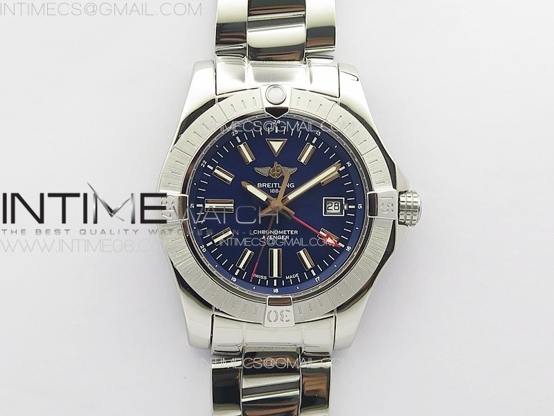 AVENGER AUTOMATIC 43MM GMT SS B50 BEST EDITION BLUE DIAL ON SS BRACELET A2824