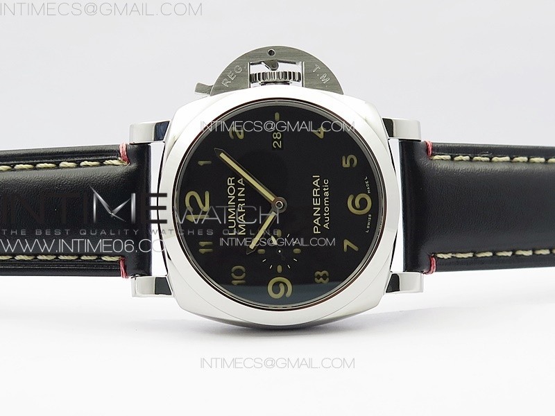 MARINA18 PAM910 HWF 11 BEST EDITION ON BLACK LEATHER STRAP P9010