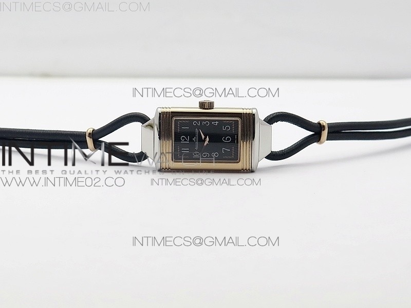 REVERSO ULTRA THIN DUOFACE RG SWF GRAY DIAL ON LINE BLACK LEATHER STRAP RONDA QUARTZ