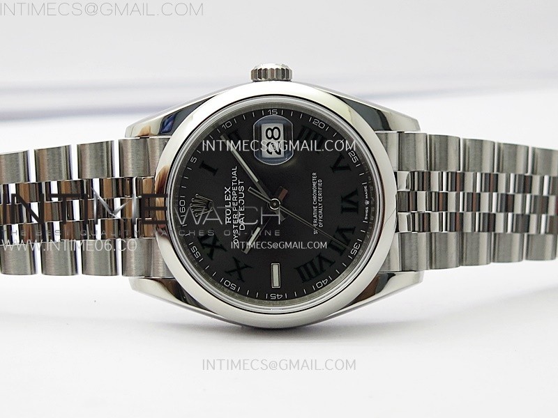 DateJust 36 SS 126200 904L Steel VSF 11 Best Edition Gray Dial Roman Markers on Jubilee Bracelet VS3235