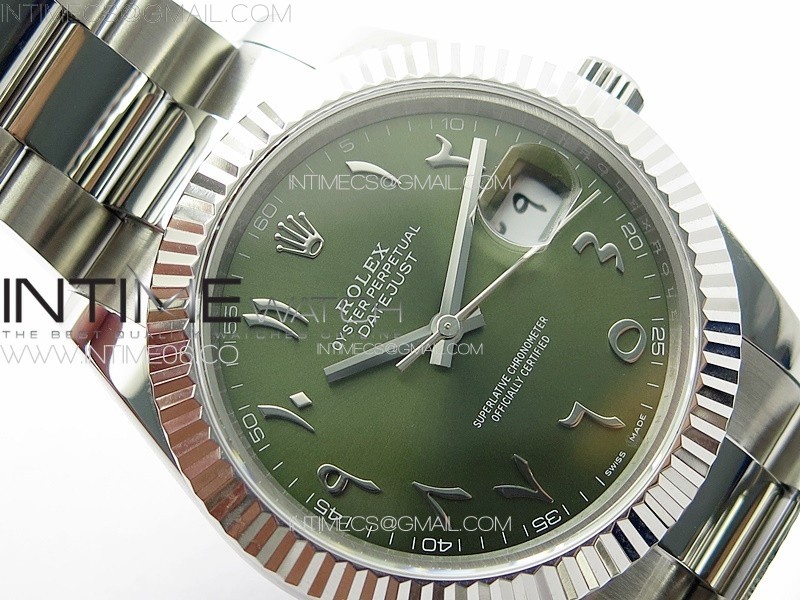 DateJust 41 126334 SS GMF 11 Best Edition Green Dial Arabic Markers on Oyster Bracelet