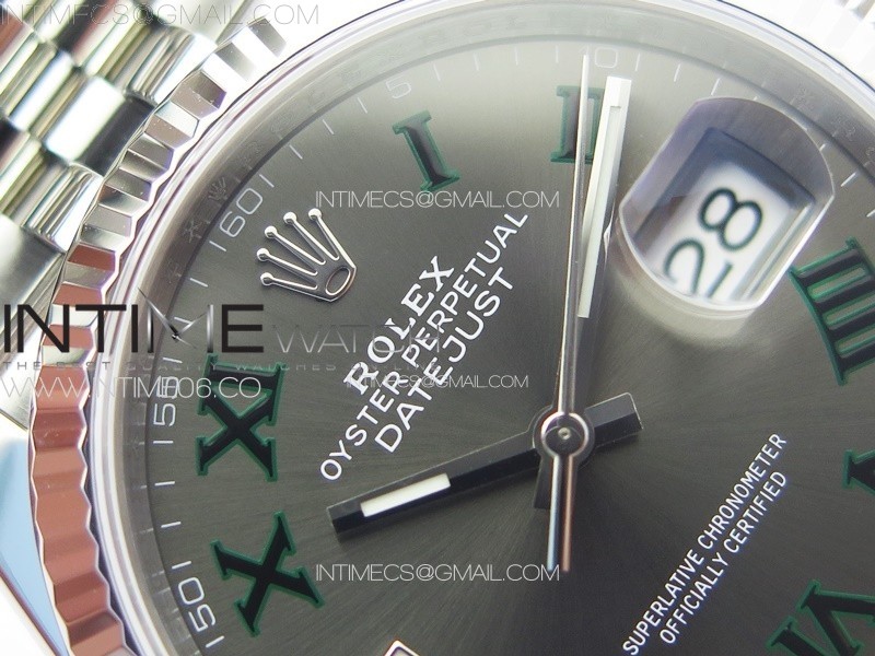 DateJust 36 SS 126234 VSF 11 Best Edition 904L Steel Gray Dial Roman Markers on Jubilee Bracelet VS3235