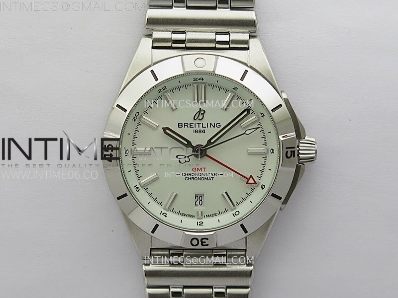 CHRONOMAT 40MM GMT SS TWSF 11 BEST EDITION WHITE DIAL ON SS BRACELET A2836