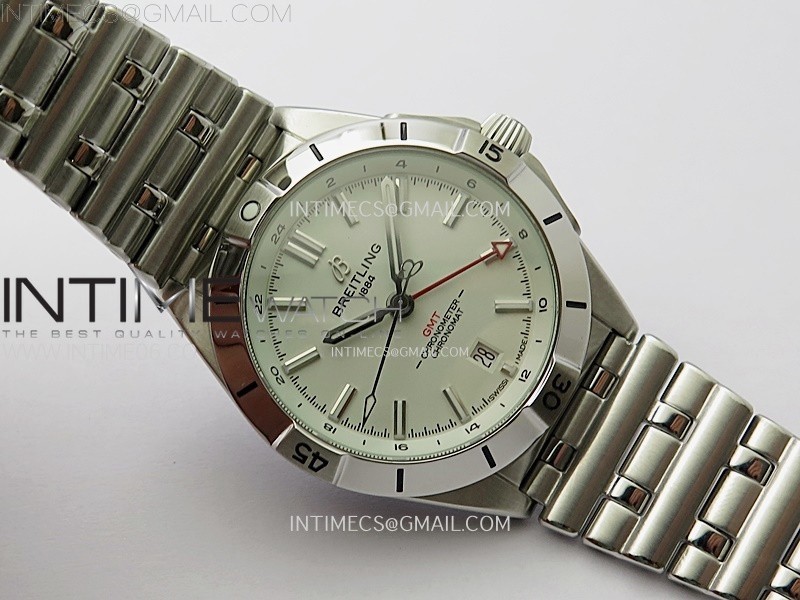 CHRONOMAT 40MM GMT SS TWSF 11 BEST EDITION WHITE DIAL ON SS BRACELET A2836