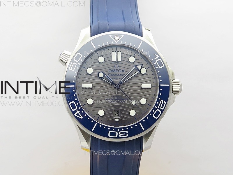 Seamaster Diver 300M ZF 11 Best Edition Blue Ceramic Gray Dial on Blue Rubber Strap A8800