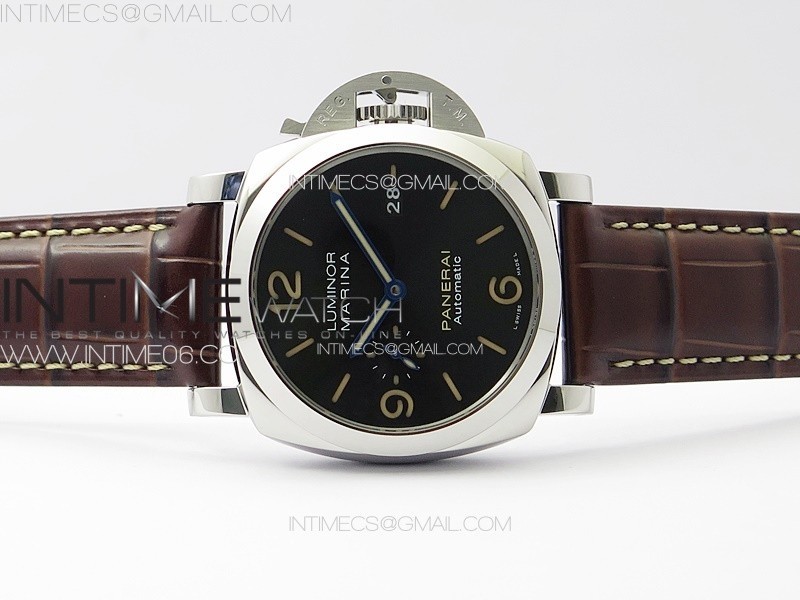 MARINA14 PRE ORDER PAM1116 SS VSF 11 BEST EDITION GREEN DIAL ON BROWN LEATHER STRAP P.9010 SUPER CLONE