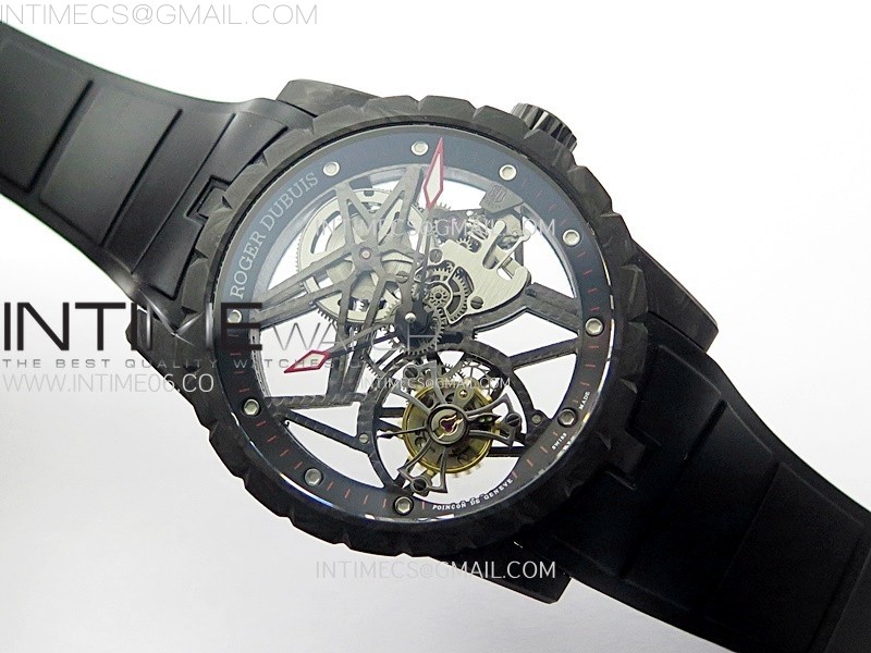 Excalibur Rddbex0393 FC BBR Best Edition Skeleton Dial on Black Rubber Strap A2136 Tourbillon V4