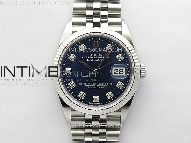 DateJust 41 126334 904L SS VSF 11 Best Edition Blue Fluted Dial on Jubilee Bracelet VS3235