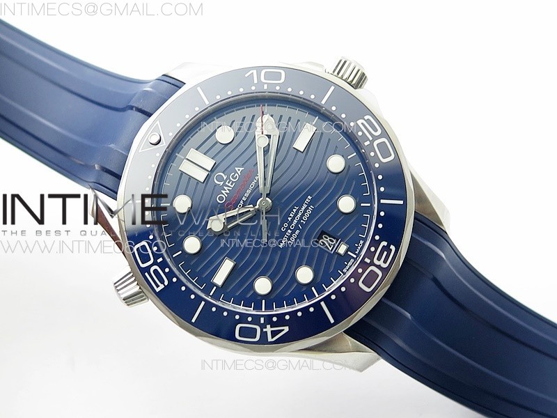 Seamaster Diver 300M ZF 11 Best Edition Blue Ceramic Blue Dial on Blue Rubber Strap A8800